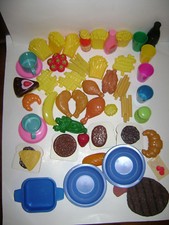 Pretend Play Food Kitchen Fisher Price Little Tikes dishes mixed lot 52 Pieces