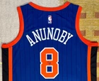 OG Anunoby Signed Autograph New York Knicks NBA Jersey Indiana Hoosiers USA