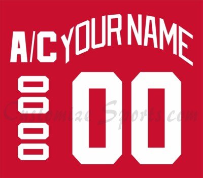 Detroit Red Wings Customized Number Kit For 1997-2007 Away Uniform