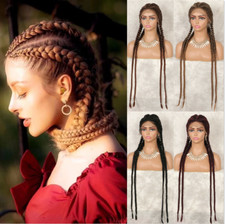 Long Braided Wigs Lace Front Cornrow Box Braid Wigs with Baby Hair for Women