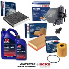 FOR JAGUAR XF 2.2 MK1 FULL BOSCH FILTER SERVICE KIT & 6 LITRES OIL [2011 - 2015]