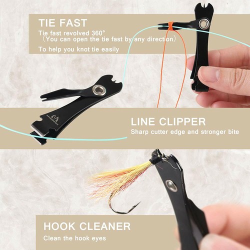 Fly Fishing Accessories Vest Pack Tool Combo, Fly Box, Nipper, Zinger, Scissor - Picture 4 of 10