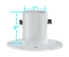 Inter-Fab City 2 Inground Swimming Pool Aluminum Deck Flanges For Slide - 4 Pack