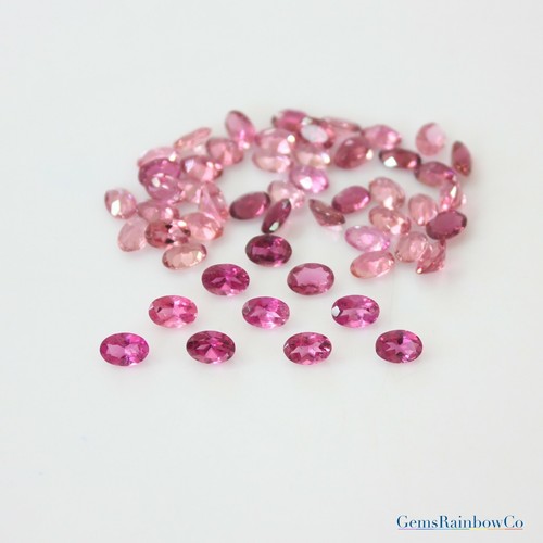 Natural Pink Tourmaline Oval 6x4mm to 8x6mm Faceted Loose gemstones AA Quality - Picture 2 of 9