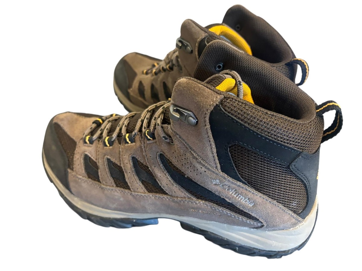 Columbia mens Crestwood Mid WP Boot Hiking Shoe Cordovan 