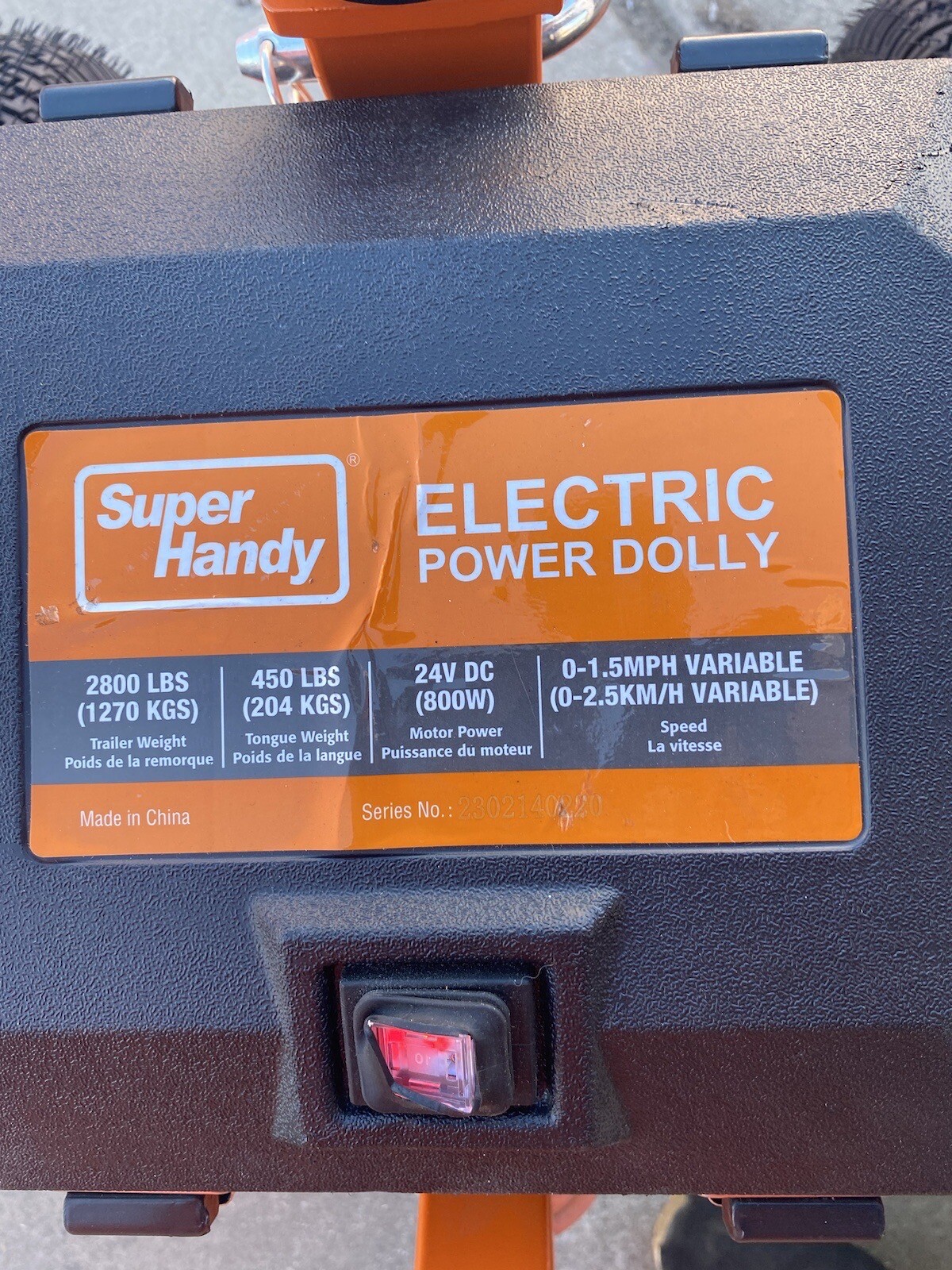 SuperHandy GUO041 2800LB 24V 800W Commercial Electric Power Trailer