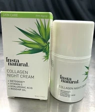 Collagen Night Anti Aging Cream - Anti Wrinkle Moisturizer Natural Organic 1.7oz