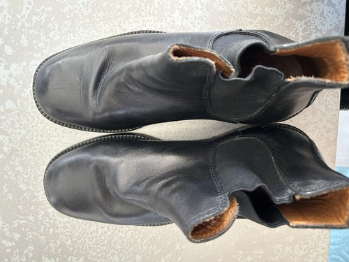 Country Road Boots Womens 41 10 Black Leather Sidegusset Ankle Pull On - Picture 6 of 9