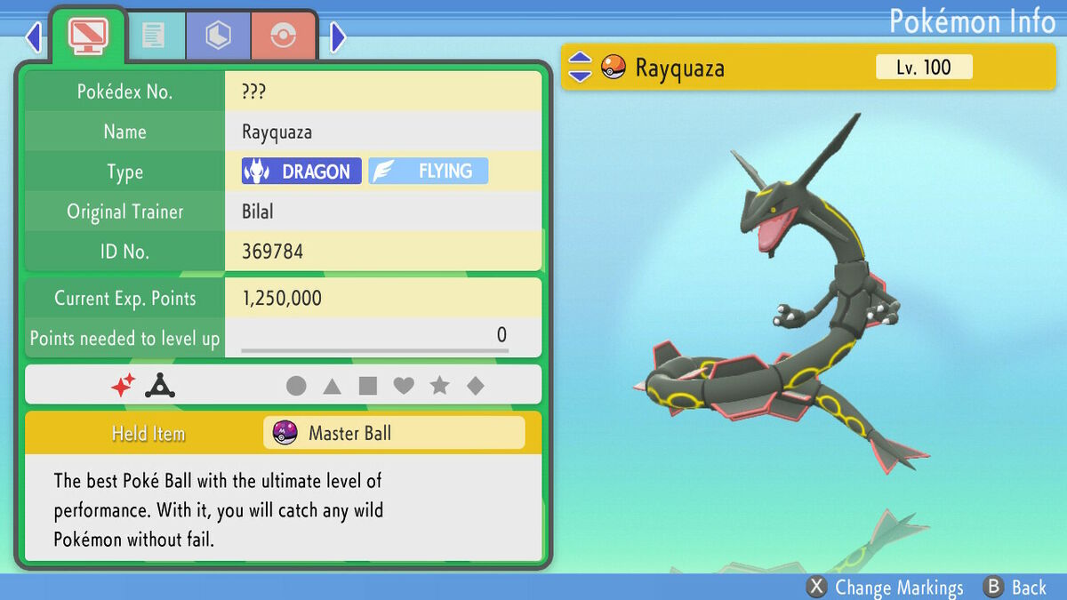 Pokemon Sword and Shield Ultra Shiny Rayquaza 6IV-EV Trained