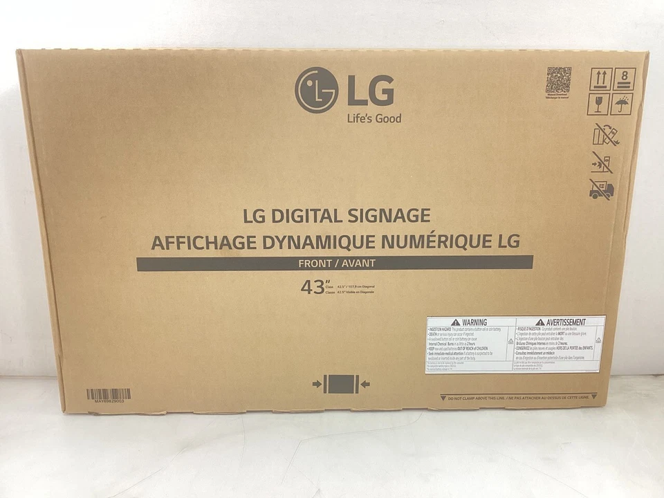LG 43UL3J-M 43" UHD 4K Commercial Display - WiFi, Speakers, 8ms, 60Hz - Image 2 of 3