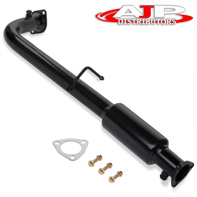 T-304 Stainless Steel Header Exhaust Catback Pipe Black For 2001-2005 Civic EX
