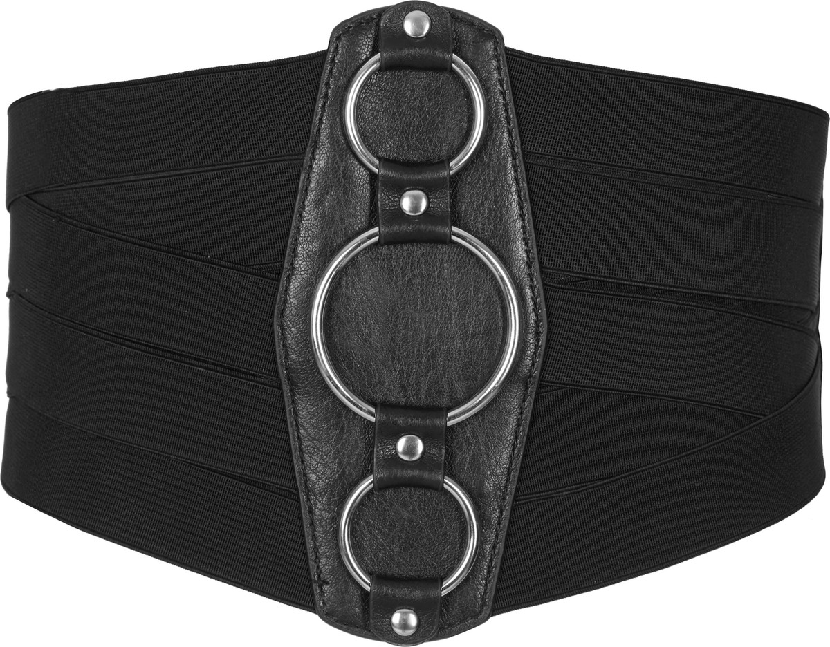 BlackButterfly 7 Inch Wide Lattice Corset Waspie Elastic PU  display picture 1
