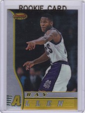 RAY ALLEN Bucks ROOKIE CARD 1996/97 Bowman's Best Heat Basketball RC NBA HOFer!