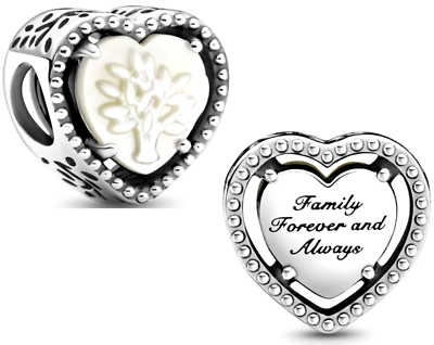 Authentic PANDORA 925 Ale Openwork Heart & Family Tree Charm
