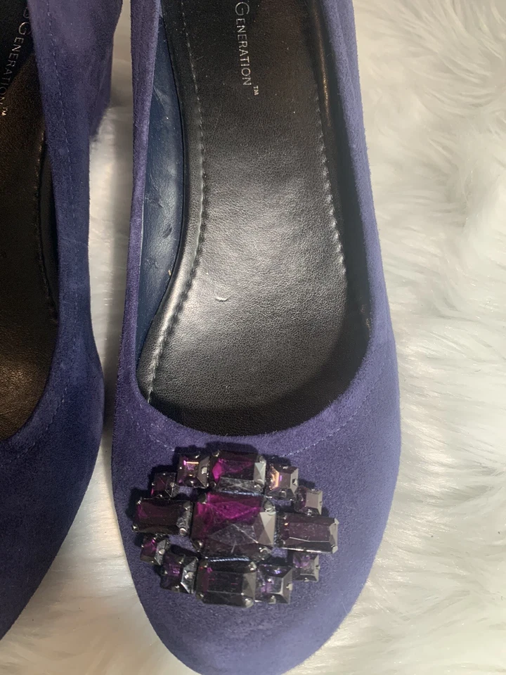 BCBGeneration Treese Women's Wedge Pump Blue Fusion Size 8.5M MSRP 89 - Image 2 of 4