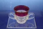 Sugar-Open King's Crown-Ruby Flashed (Top Only) by Tiffin-Franciscan Thumbprint