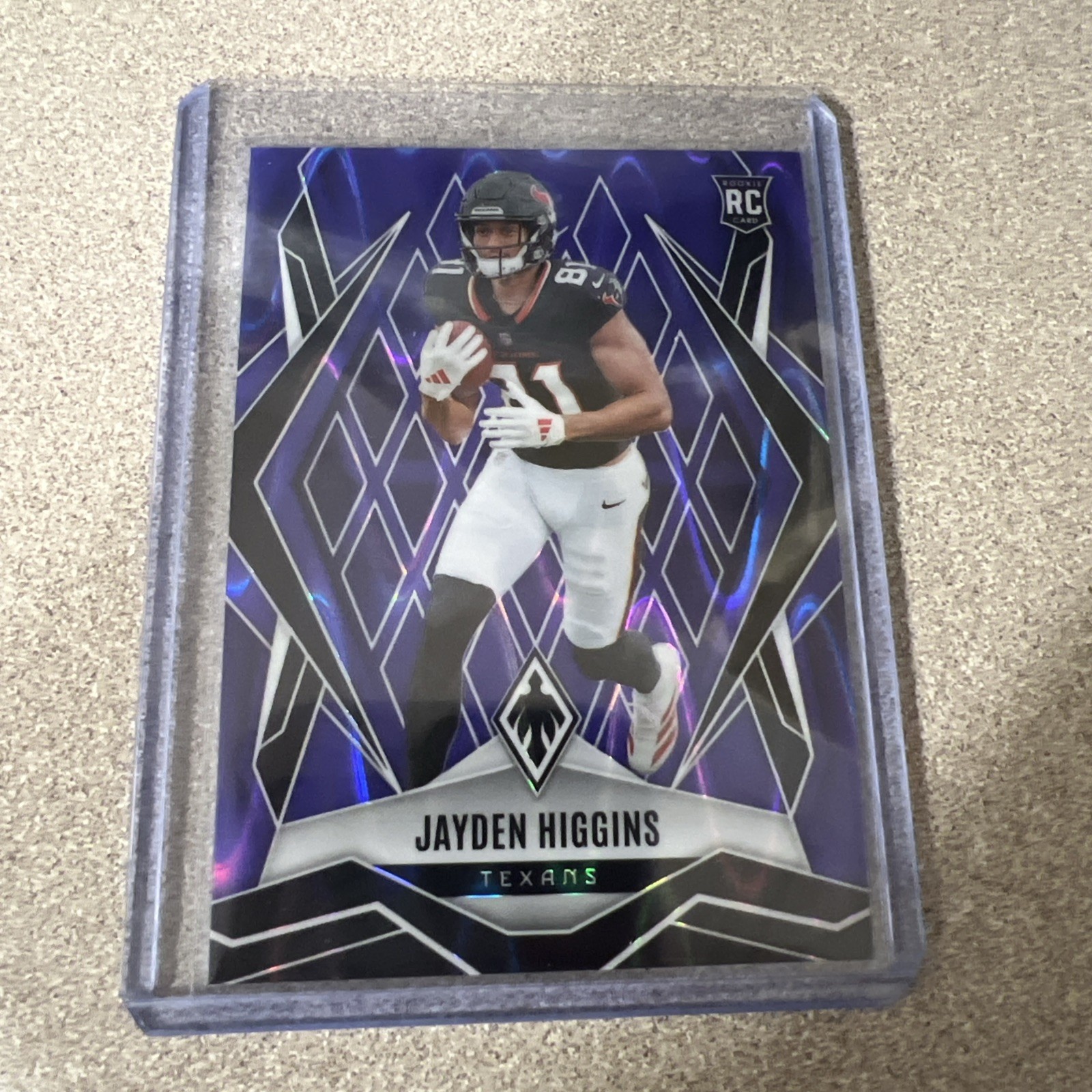 2025 Panini Phoenix - Rookies Jayden Higgins #180 Purple Seismic /49