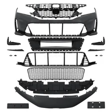 Front Bumper Cover Complete For 2022 2023 2024+ Honda Civic Sedan Type R Style