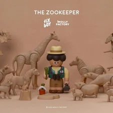 (US) MOLLY FACTORY FixBoy The Zookeeper 11cmArt Toy Limited 290pcs Authentic