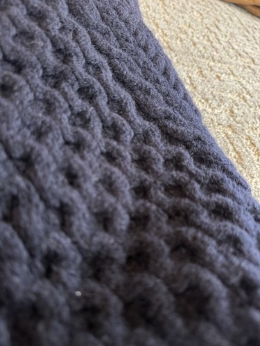 Vintage Carraig Donn Notre Dame Boy Cable Knit Sweater Ireland Merino Wool 7/8 L - Picture 4 of 4