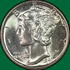1941 Mercury Dime Brilliant Uncirculated BU Coin #40594