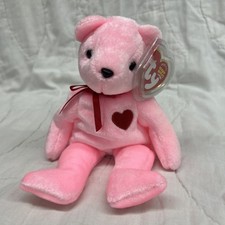 Ty Beanie Baby 💜 SMOOCH-e  O/F Teddy 6" Ty Store Exclusive New tag protector 