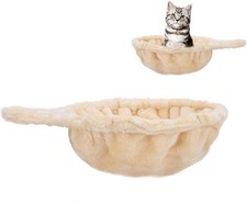 Cat Hammock, Extra Large 12.4" , Cozy Hammock with Deep Basket, Beige
