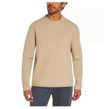 Banana Republic Men's L Beige Double Knit Crew Long Sleeve Sweatshirt e1719