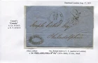 Transatlantic Stampless 1855 London Philadelphia Cunard Steamship Canada