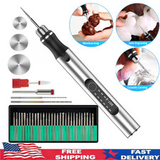 USB Rechargable Engraving Pen with 37 Bits Mini Electric DIY Engraver Cordless