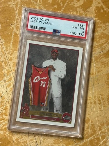 2003 TOPPS LeBRON JAMES Rookie Card RC #221 PSA 8 NM-MT Draft Pick Cavaliers