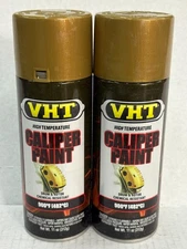 LOT OF (2) VHT SP736 GOLD BRAKE CALIPER AEROSOL SPRAY PAINT 11oz HIGH TEMP 900°F