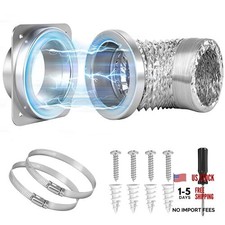 Magnetic Dryer Vent Kit, Quick Connect for 4" Dryers, Save 4  6 Inches of