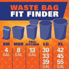 Ultra Strong 33 gallon Trash Bags, Large Trash Bags, Black, Fabuloso Scent, 40ct