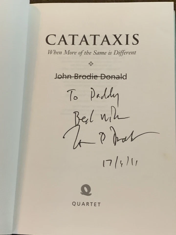 Catataxis: When More of the Same is Different SIGNED by John Brodie Donald, VGC - Image 4 of 4
