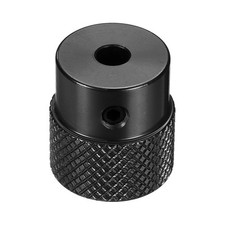 Anodization Aluminum Alloy Handwheel 4mm Bore 20mm OD Knurled Knob, Black