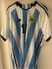 adidas Argentina Lionel Messi #10 Soccer Jersey Men’s 2XL White Blue World Cup