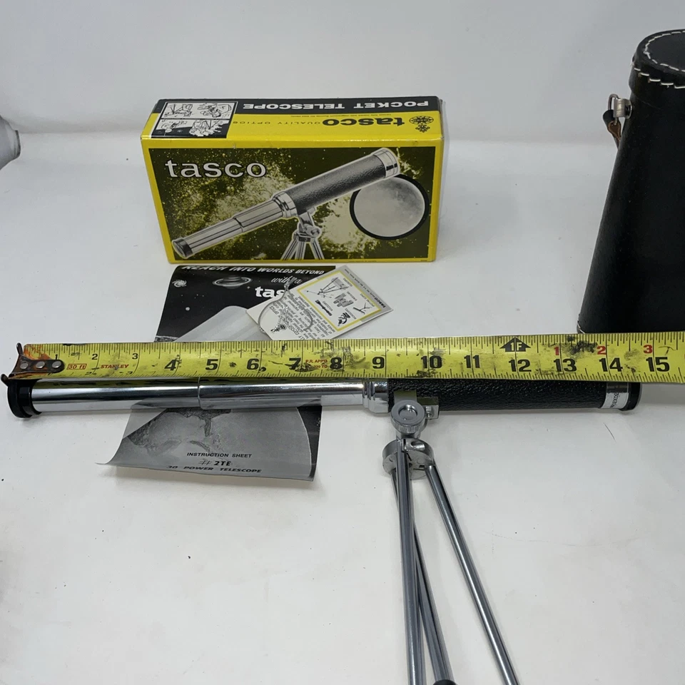 Telescopio cometa Tasco 2 TE 1966 RARO de colección en caja original Power JAPÓN Foto 3 de 4