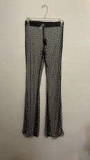 Fashion Nova Mesh See Through Pants Black rhinestone Small NWT
