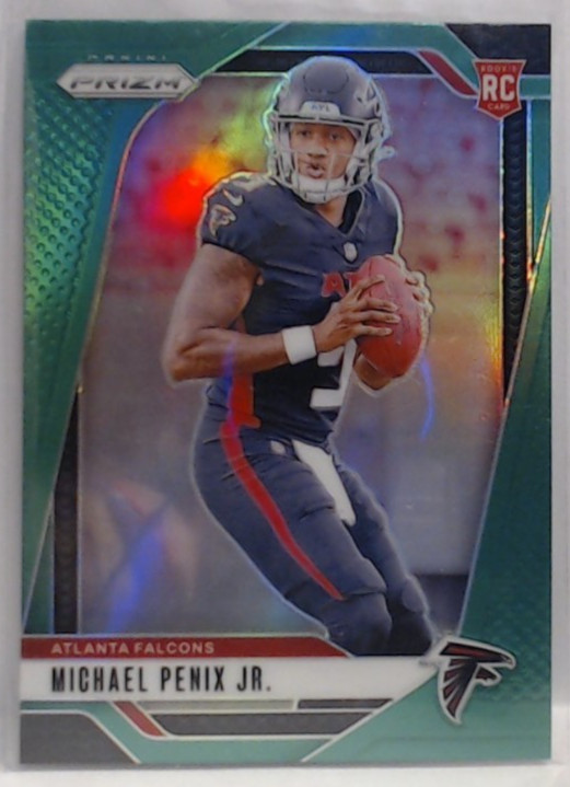 2024 PANINI PRIZM MICHAEL PENIX JR ROOKIE GREEN REFRACTOR #378 FALCONS MSK