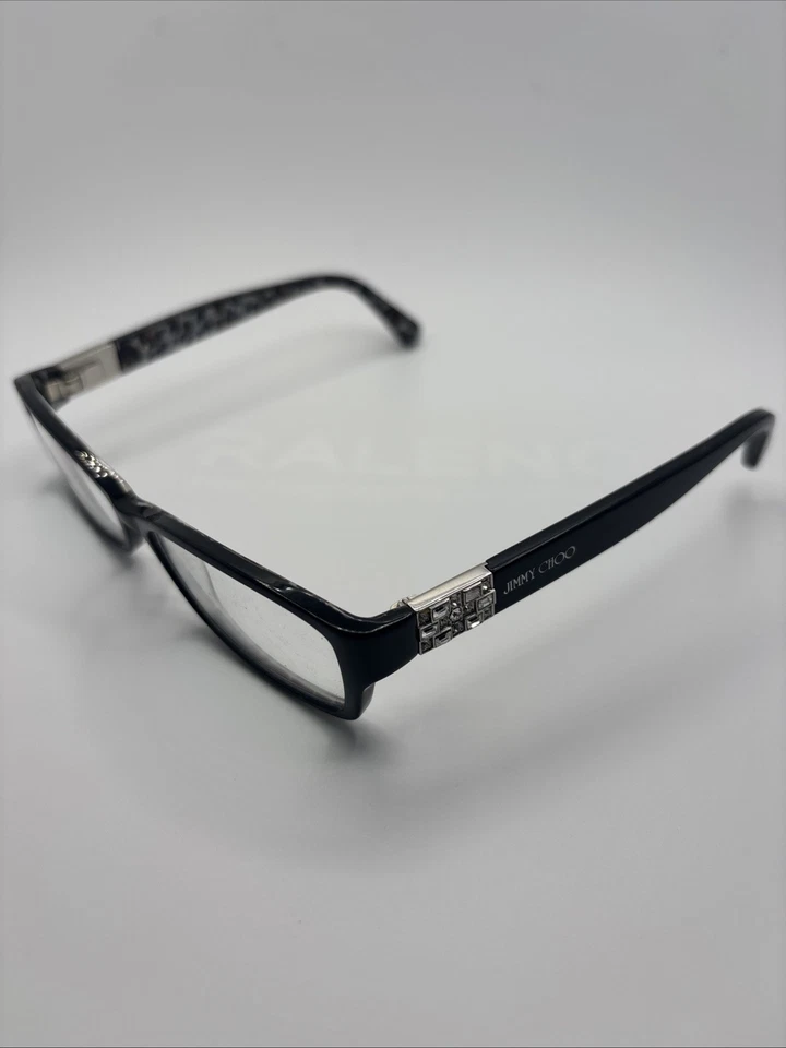 Marco de gafas Jimmy Choo JC41 AXT negro con joyas Italia 53-14-130 mm #D132 Foto 2 de 4