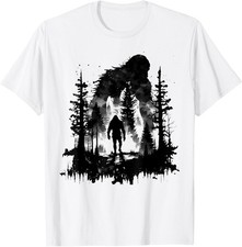 Bigfoot Sasquatch In The Forest For Men Women Kids T-Shirt