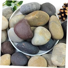 20lbs Natural River Rocks, 2"-3" Premium Pebbles for Garden 20 Pounds 2-3 Inch