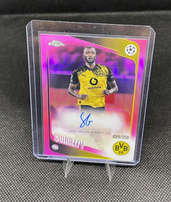 Topps Chrome Autographs Serhou Guirassy Borussia Dortmund #CA-GU Pink /250