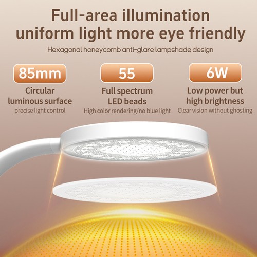 LED-Schreibtischlampe Home Office Wiederaufladbar Verstellbarer Hals Dimmbar - Bild 13 von 24