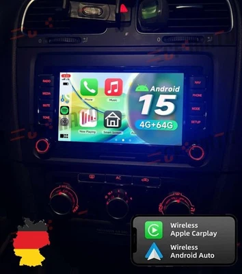 CFRIATO Autoradio Android 15 Apple Carplay per VW Polo 6R 6C V 2009-2017 GPS Navi 4+64GB