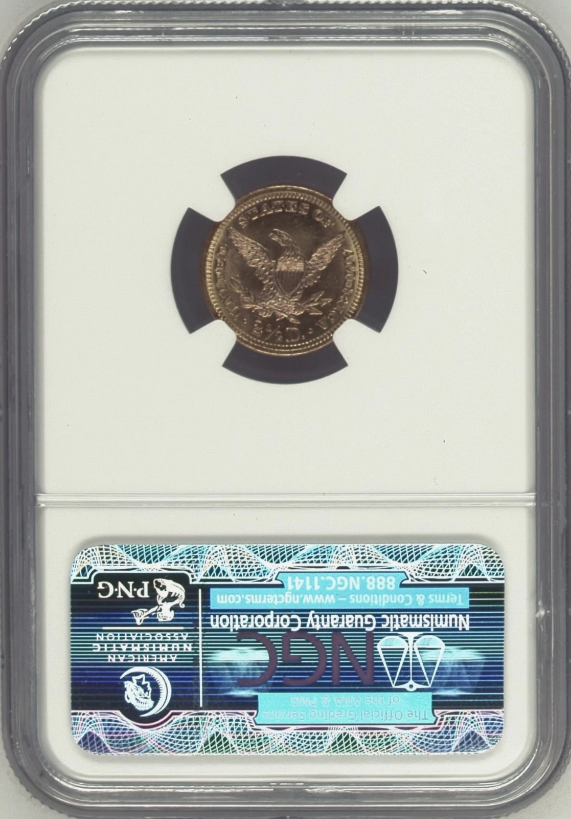 1884 MS64 NGC 1,950 Minted! $10,010 PCGS P.G.! Key Date $2.50 Quarter Eagle Gold
