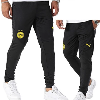 Puma BVB 09 Herren Trainingshose Fußball Hose Borussia Dortmund schwarz/gelb NEU - Bild 1 von 4