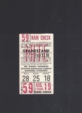 1958 Ted Williams Hit Ticket Oldest To Win BA Title .328 RED SOX V Chi 8/19⚾️