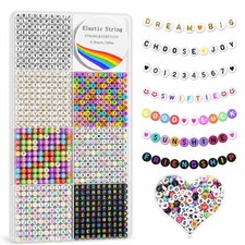 1600Pcs Letter Beads for Bracelets A-Z Alphabet Beads for Bracelets